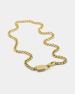 Guess Mainline Lock N' Roll 14mm Curb Chain Gold -Fashion Clothing Store 09000921 YG200 default 0050