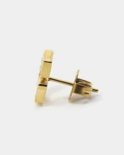 Guess Mainline Party Pave G Logo 9mm Stud Earrings Gold -Fashion Clothing Store 09000928 YG200 default 0040