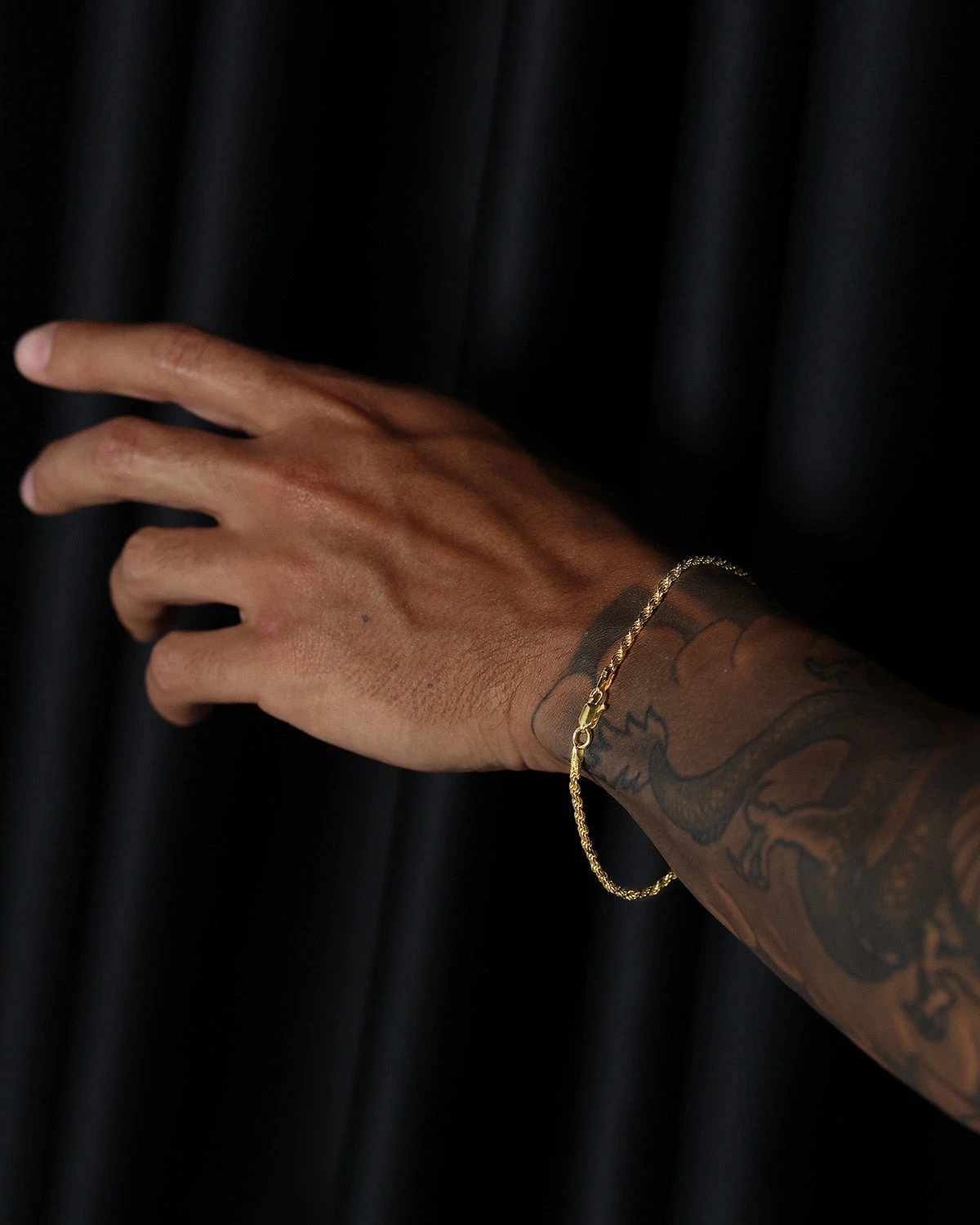 House Of Auric 2.5mm Rope Bracelet 18k Gold Vermeil 3 House Of Auric 2.5mm Rope Bracelet 18k Gold Vermeil