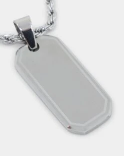 INFRA Tab Pendant Necklace Stainless Steel -Fashion Clothing Store 09001010 YS513 default 0050