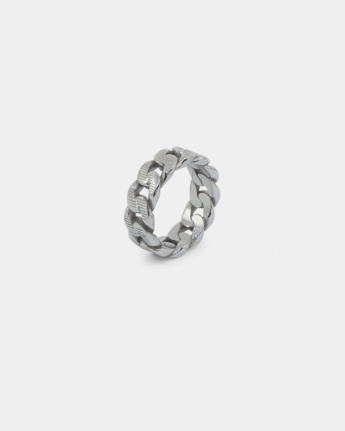 INFRA Uncle Steel Cut Cuban Ring Stainless Steel 5 INFRA Uncle Steel Cut Cuban Ring Stainless Steel - Image 3