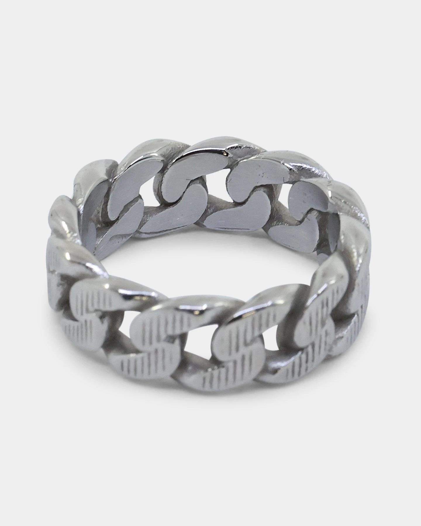 INFRA Uncle Steel Cut Cuban Ring Stainless Steel 7 INFRA Uncle Steel Cut Cuban Ring Stainless Steel - Image 5