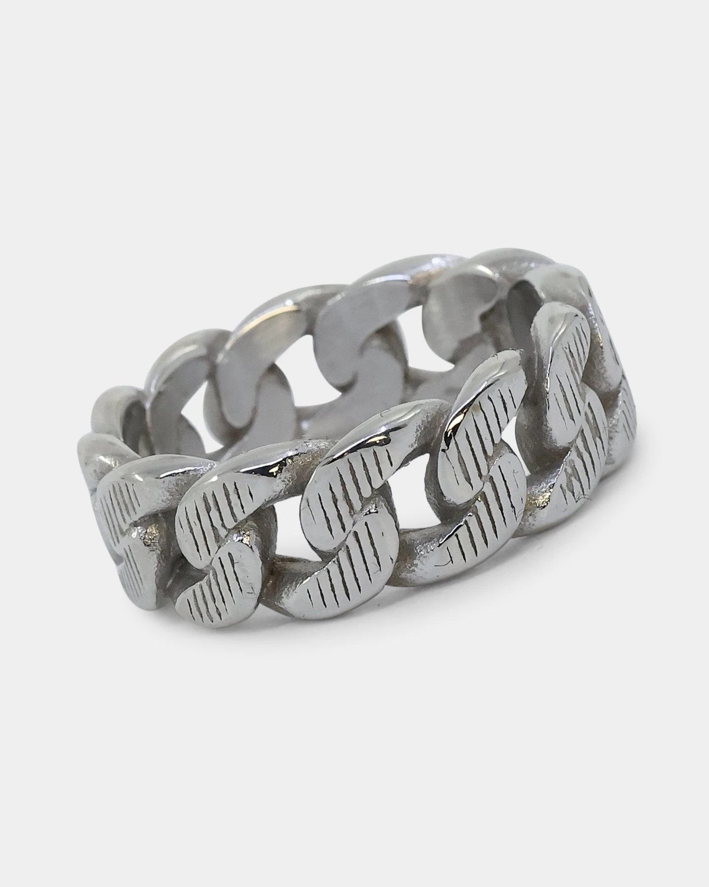 INFRA Uncle Steel Cut Cuban Ring Stainless Steel 8 INFRA Uncle Steel Cut Cuban Ring Stainless Steel - Image 6