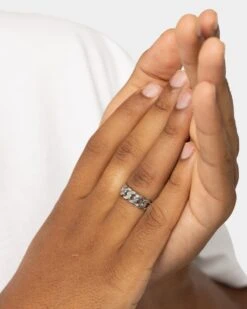 INFRA Uncle Steel Cut Cuban Ring Stainless Steel 13 INFRA Uncle Steel Cut Cuban Ring Stainless Steel -Fashion Clothing Store 09001012 YS513 mens 0020