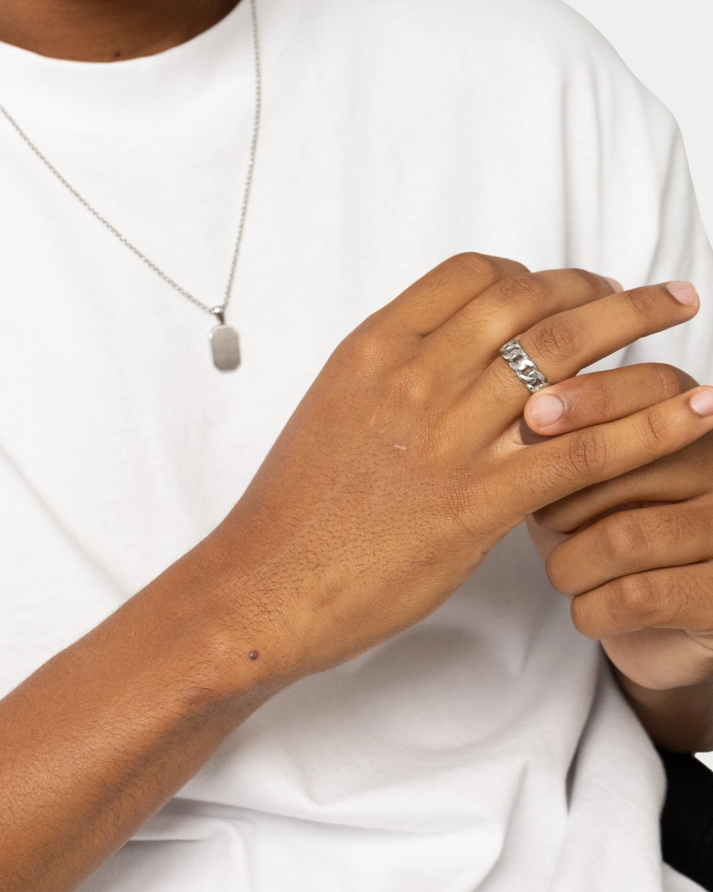 INFRA Uncle Steel Cut Cuban Ring Stainless Steel 3 INFRA Uncle Steel Cut Cuban Ring Stainless Steel