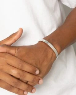 NXS Classic Bracelet White Gold -Fashion Clothing Store 09001018 YW101 mens 0020