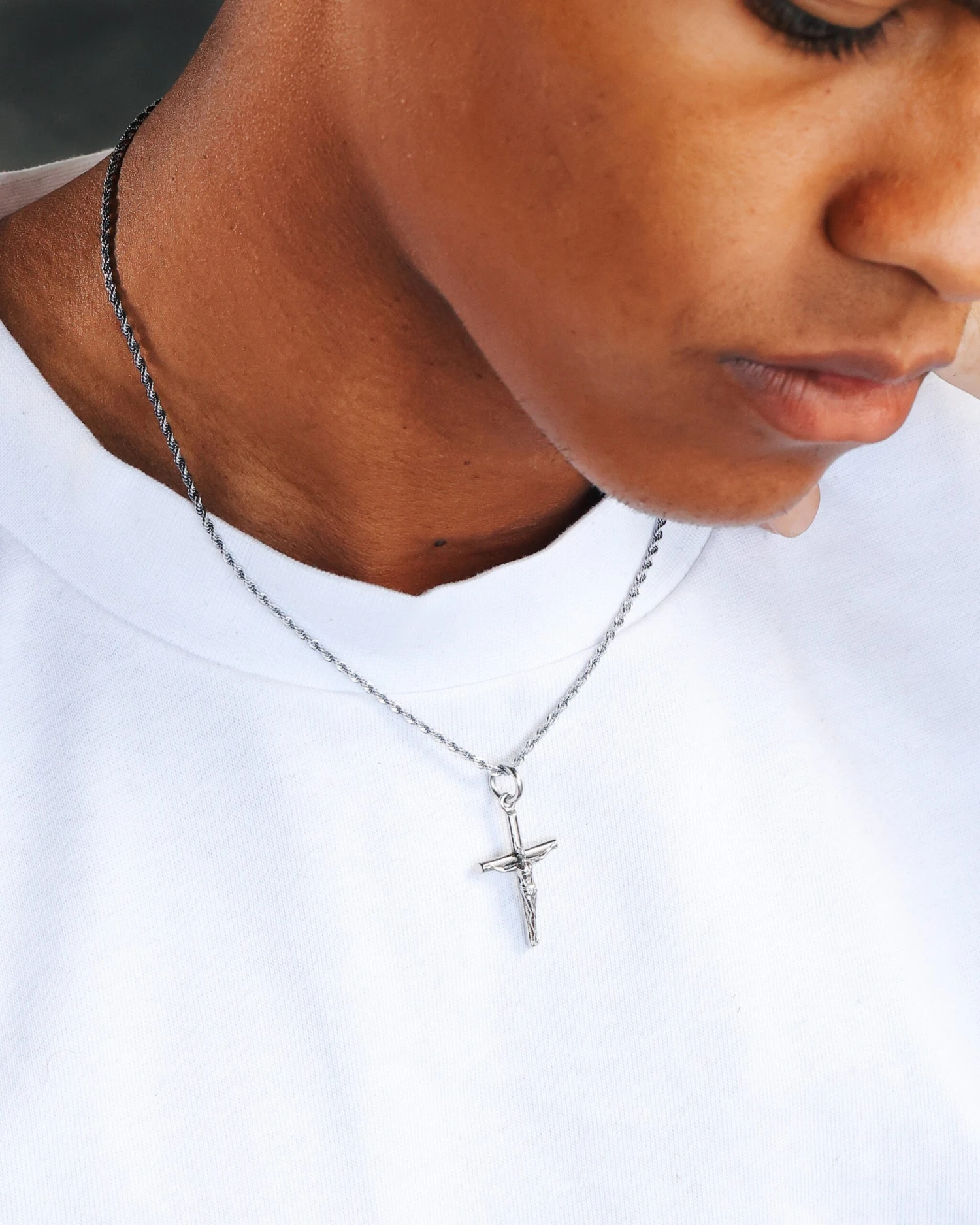 NXS Crucifix Pendant White Gold 3 NXS Crucifix Pendant White Gold