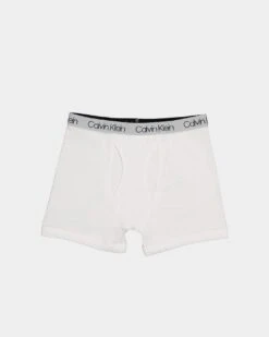 Calvin Klein Kids' Cotton 4 Pack Boxer Brief Black/Grey/White -Fashion Clothing Store 193666320831 default 00100
