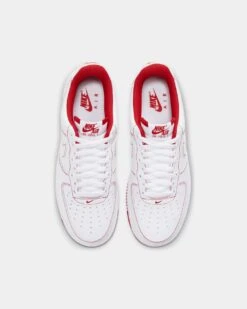 Nike Air Force 1 '07 White/White/Red -Fashion Clothing Store 194502109733 default 0026