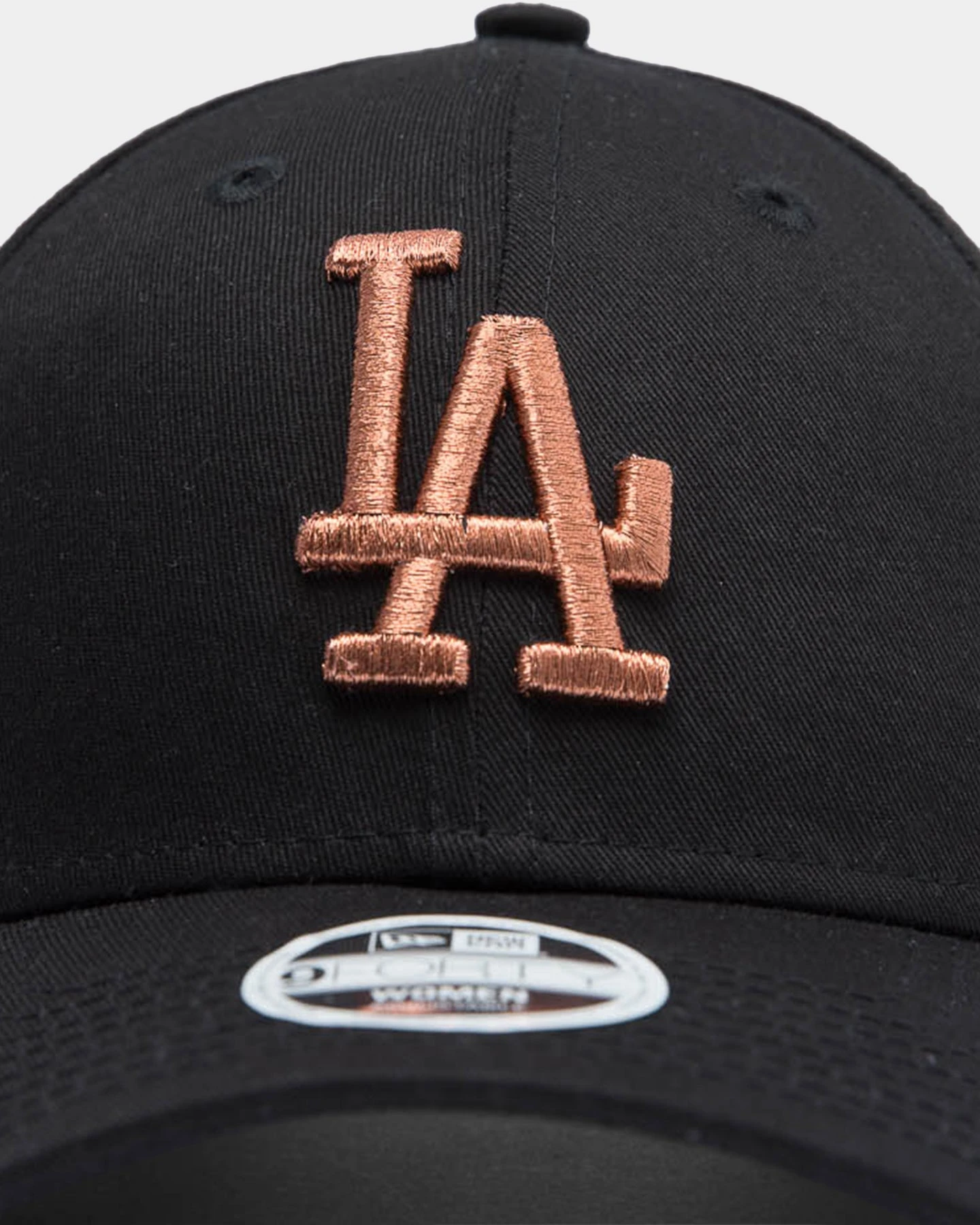 New Era Women's Los Angeles Dodgers 9FORTY Strapback Black/Rose Gold 7 New Era Women's Los Angeles Dodgers 9FORTY Strapback Black/Rose Gold - Image 5