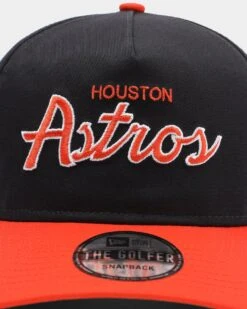 New Era Houston Astros 2-Tone Script Old Golfer Snapback Navy/Orange -Fashion Clothing Store 195488150764 default 0060