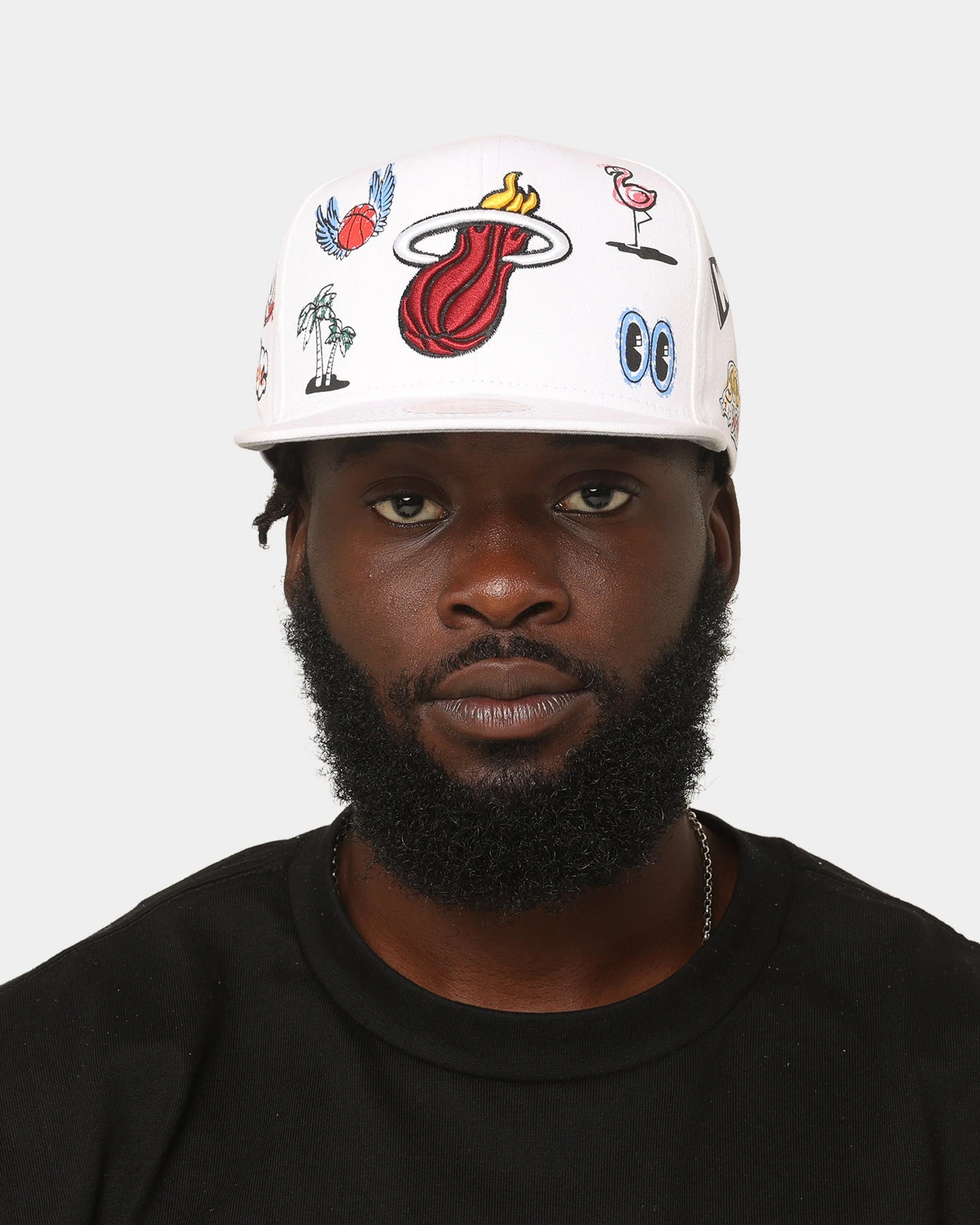 Mitchell & Ness Miami Heat 'Hand Drawn' Original Fit Snapback White 5 Mitchell & Ness Miami Heat 'Hand Drawn' Original Fit Snapback White - Image 3