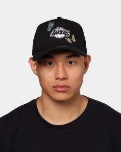 New Era Los Angeles Lakers "Butterfly Logo" 9FORTY A-Frame Snapback Black -Fashion Clothing Store 195599180216 mens 0022