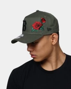 New Era Boston Red Sox Rose Hit 9FORTY A-Frame Snapback Olive/Black 17 New Era Boston Red Sox Rose Hit 9FORTY A-Frame Snapback Olive/Black -Fashion Clothing Store 195599651464 mens 0100