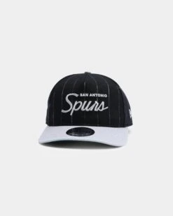 New Era San Antonio Spurs Pinstripe 2 Tone Old Golfer Snapback Pinstripe