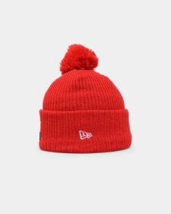 New Era Houston Rockets NBA '21 Tip Off Pom Knit Beanie Red -Fashion Clothing Store 195853966310 default 0020