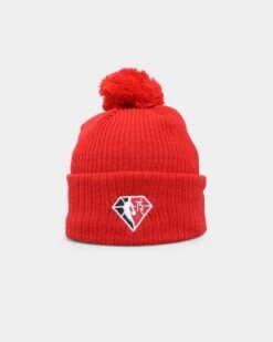 New Era Houston Rockets NBA '21 Tip Off Pom Knit Beanie Red -Fashion Clothing Store 195853966310 default 0030