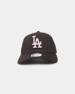 New Era Women's Los Angeles Dodgers 9FORTY A-Frame Casual Strapback Brown/Pink