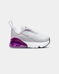 Nike Infants' Nike Air Max 270 Pure Platinum/Metallic-Purple -Fashion Clothing Store 196152310729 default 0040