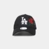 New Era Women's Los Angeles Dodgers 'Rose Emblem' 9FORTY Casual Strapback Black/Rose -Fashion Clothing Store 196172746454 default 0010
