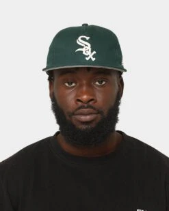 New Era Chicago White Sox 'Chain Stitch' Golfer Snapback Dark Green -Fashion Clothing Store 196175765421 mens 0100
