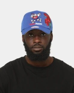 Mitchell & Ness Denver Nuggets 'Roses HWC' Pro Crown Snapback Blue -Fashion Clothing Store 196294381717 mens 0100