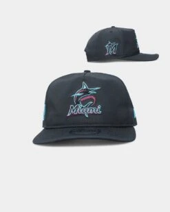 New Era Miami Marlins 'Neon Nights' Prolight Old Golfer Snapback Black/Neon
