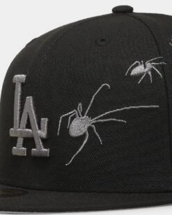 New Era Los Angeles Dodgers 'Spider Crown' 59FIFTY Fitted Black -Fashion Clothing Store 196315940305 default 0020