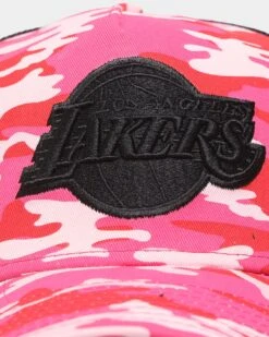 New Era Los Angeles Lakers 'Pink Camo' 9FORTY A-Frame Trucker Snapback Pink Camo -Fashion Clothing Store 196499792646 default 0050