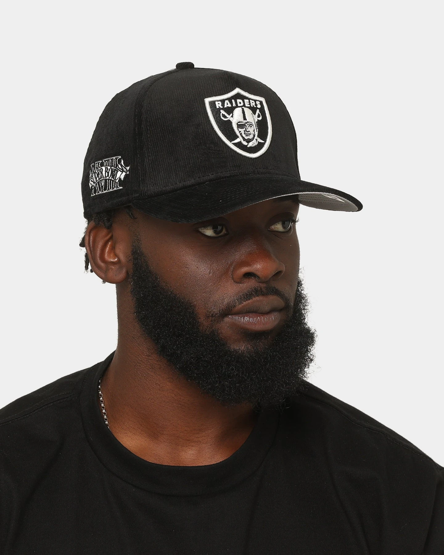 New Era Oakland Raiders 'Classic Corduroy' 9FORTY A-Frame Snapback Black 4 New Era Oakland Raiders 'Classic Corduroy' 9FORTY A-Frame Snapback Black - Image 2
