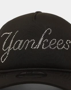 New Era New York Yankees 'Rhinestone' Trucker 9FORTY A-Frame Snapback Black -Fashion Clothing Store 196501049867 default 0050