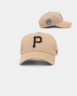 '47 BRAND 47 Brand Pittsburg Pirates 'Khaki Stadium' Sure Shot 47 MVP DT Snapback Khaki/Black