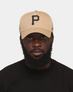 '47 BRAND 47 Brand Pittsburg Pirates 'Khaki Stadium' Sure Shot 47 MVP DT Snapback Khaki/Black -Fashion Clothing Store 196505308212 mens 0100