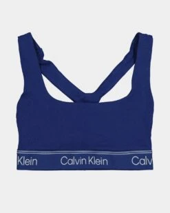 Calvin Klein Women's Athletic Unlined Bralette Blue Depth