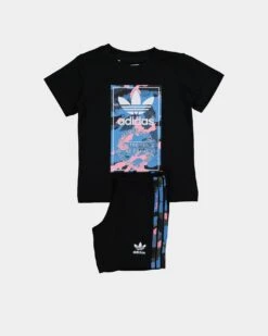 Adidas Kids' Short T-Shirt Set Black
