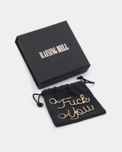 Raising Hell Women's FK Earrings Gold -Fashion Clothing Store 4454569467631 default 00030