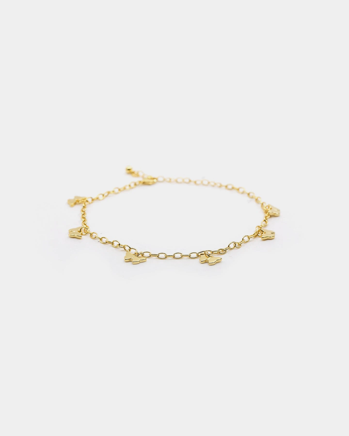 Raising Hell Women's Butterfly Charm Anklet Gold 3 Raising Hell Women's Butterfly Charm Anklet Gold