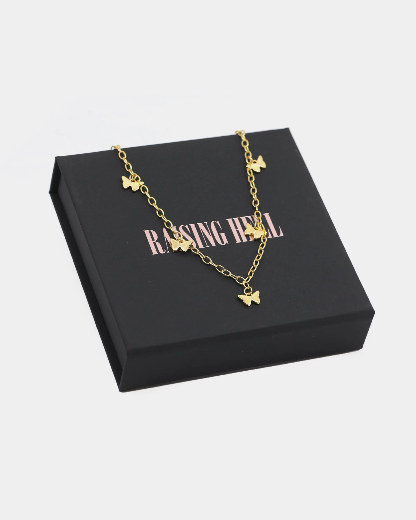 Raising Hell Women's Butterfly Charm Anklet Gold 6 Raising Hell Women's Butterfly Charm Anklet Gold - Image 4