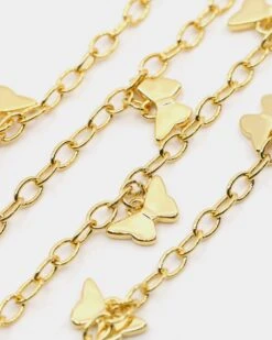 Raising Hell Women's Butterfly Charm Anklet Gold 12 Raising Hell Women's Butterfly Charm Anklet Gold -Fashion Clothing Store 4454569551514 default 00040