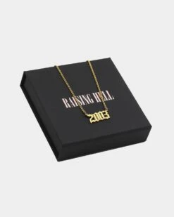 Raising Hell Women's '03 Year Necklace Gold -Fashion Clothing Store 4454569551545 default 00030