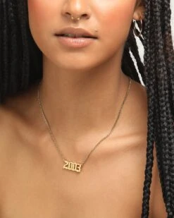 Raising Hell Women's '03 Year Necklace Gold -Fashion Clothing Store 4454569551545 womens 00022