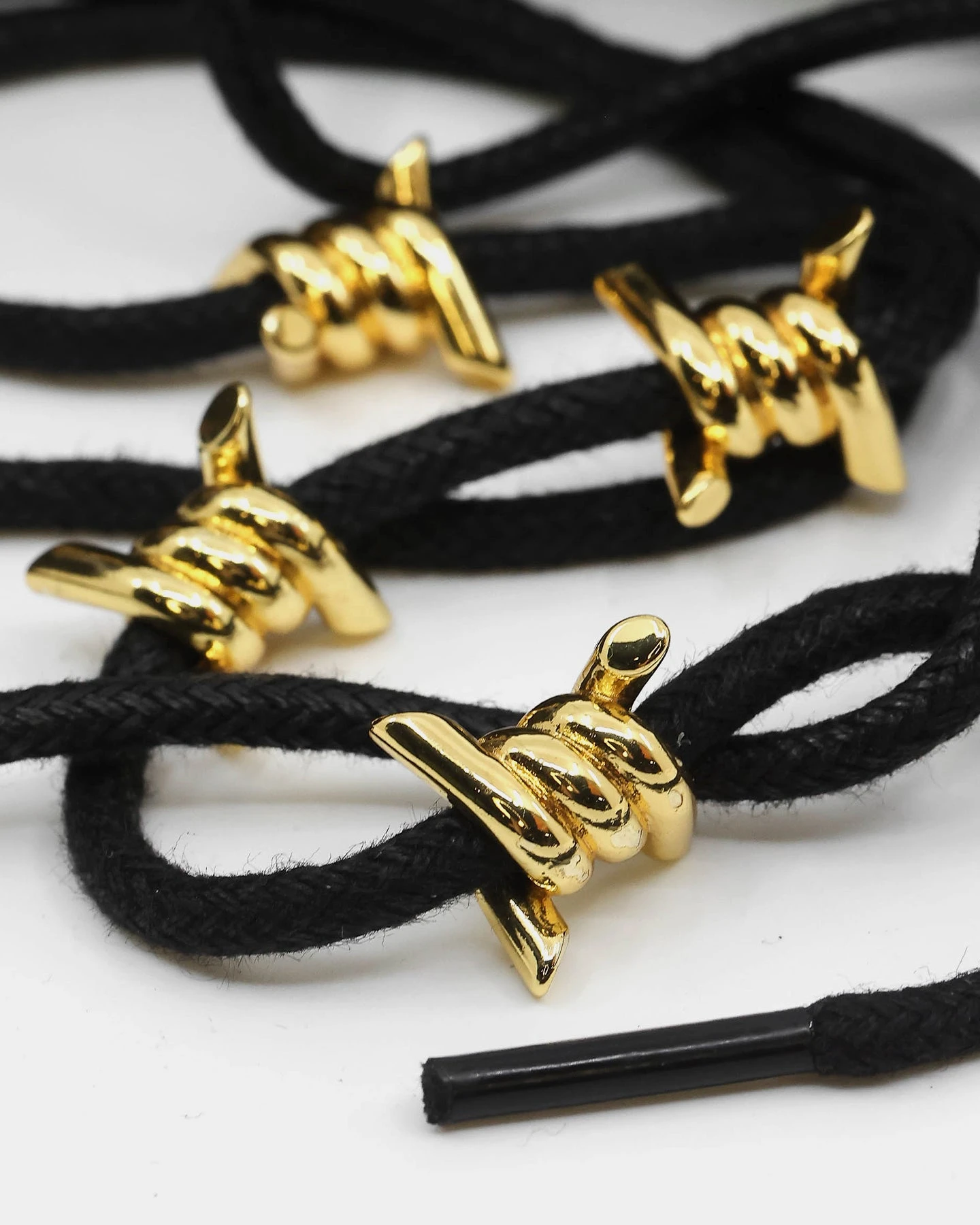 Raising Hell Women's Barbed Wire Shoe Charm 4 Pack Set Gold 3 Raising Hell Women's Barbed Wire Shoe Charm 4 Pack Set Gold