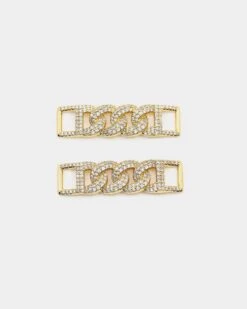 Raising Hell Women's Iced Cuban Shoe Charm Gold -Fashion Clothing Store 4454569973781 default 00050