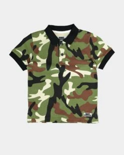 Lil Hommé Kid's Camo Short Sleeve Polo Shirt Camo -Fashion Clothing Store 4454570090644 default 0080