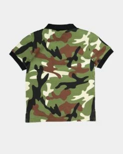Lil Hommé Kid's Camo Short Sleeve Polo Shirt Camo -Fashion Clothing Store 4454570090644 default 0090