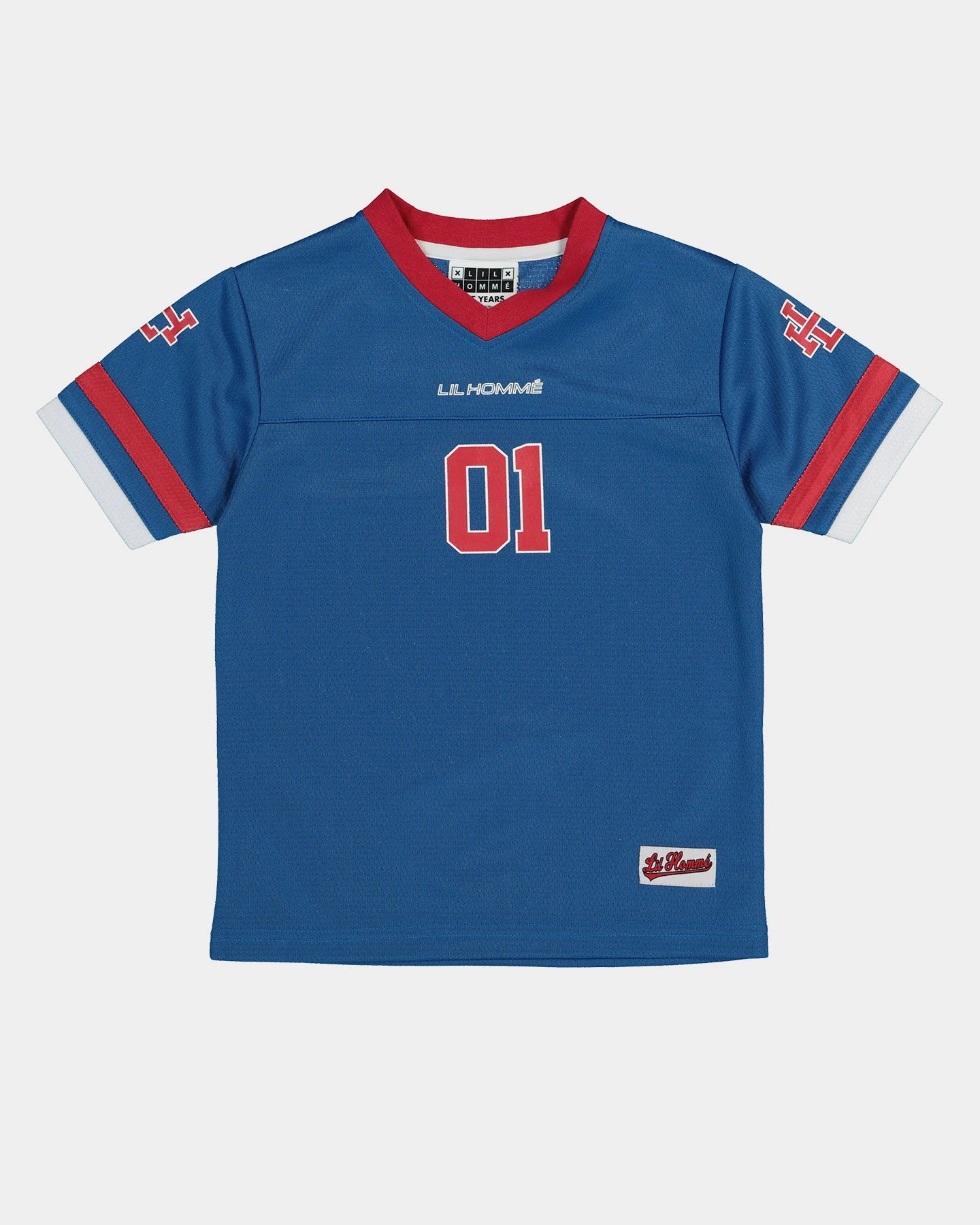 Lil Homme Kids' Grid Iron Jersey Blue 6 Lil Homme Kids' Grid Iron Jersey Blue - Image 4