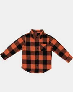 EN ES KIDS Kids' Mini Flannel Shirt Orange -Fashion Clothing Store 4454570413962 default 0080