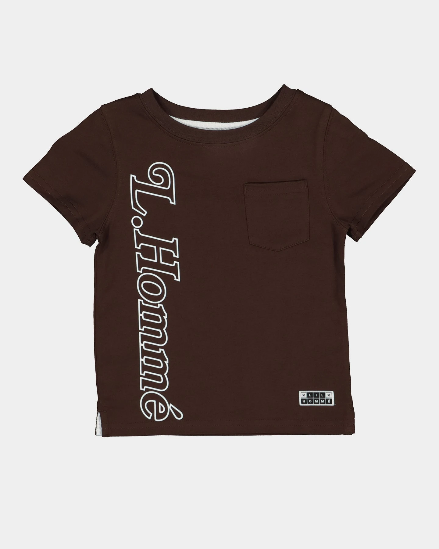 Lil Homme Kid's Volle Pocket Short Sleeve T-Shirt Dark Brown 5 Lil Homme Kid's Volle Pocket Short Sleeve T-Shirt Dark Brown - Image 3