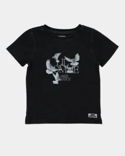 Lil Homme Kids' Dove Heaven Vintage T-Shirt Washed Black -Fashion Clothing Store 4454570619944 default 0080