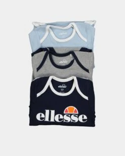 Ellesse Infants' Conie 3 Pack Body Suit Multi-Coloured